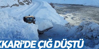 Hakkari-Durankaya yoluna çığ düştü