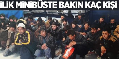 15 kişilik minibüste 40 kaçak göçmen çıktı