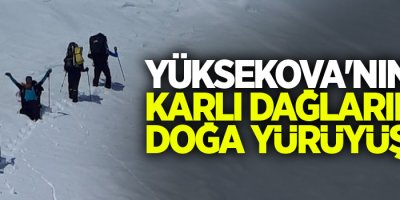 Yüksekova'nın karlı dağlarında doğa yürüyüşü