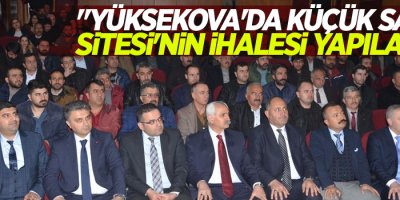 Kaymakam Kendüzler; 'Yüksekova'da Küçük Sanayi Sitesi'nin ihalesi yapılacak'