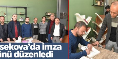 Yüksekova'da imza günü düzenlendi