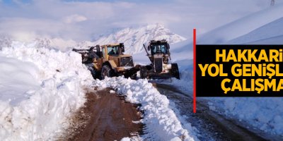 Hakkari’de yol genişletme çalışması
