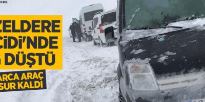 Güzeldere Geçidi'nde çığ düştü, araçlar mahsur kaldı