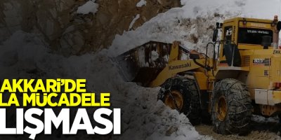Hakkari'de karla mücadele çalışması