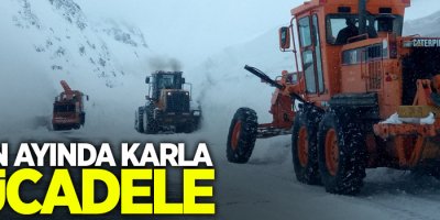 Nisan ayında karla mücadele