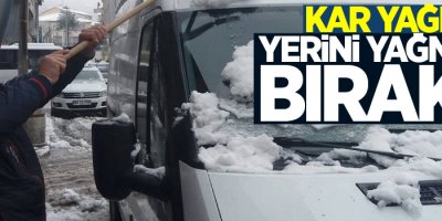 Kar yağışı yerini yağmura bıraktı