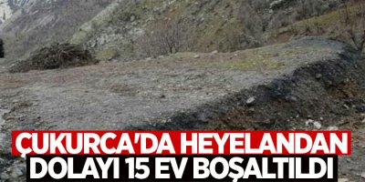 Çukurca'da heyelandan dolayı 15 ev boşaltıldı