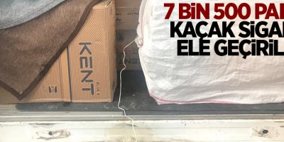 7 bin 500 paket kaçak sigara ele geçirildi