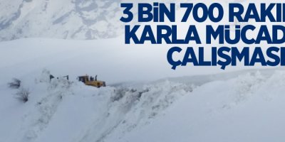3 bin 700 rakımda karla mücadele çalışması