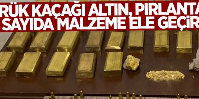 Gümrük kaçağı altın, pırlanta ve çok sayıda malzeme ele geçirildi
