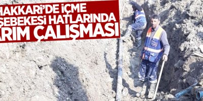 Hakkari’de içme suyu şebekesi hatlarında onarım çalışması