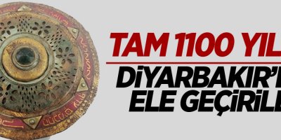 Diyarbakır'da 1100 yıllık altın yazmalı dini motifli kitap ele geçirildi