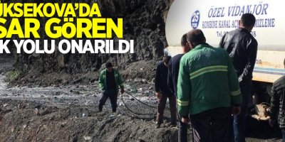 Yüksekova’da hasar gören çöplük yolu onarıldı