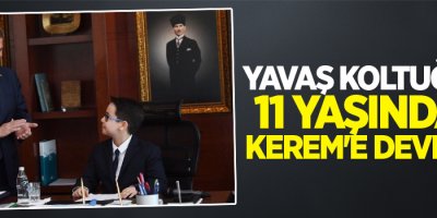 Yavaş koltuğunu 11 yaşındaki Kerem'e devretti