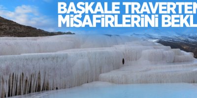 Başkale travertenleri misafirlerini bekliyor