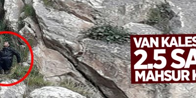 Van Kalesi'nde mahsur kalan vatandaş 2,5 saatlik operasyonla kurtarıldı