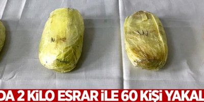 Van'da 2 kilo esrar ile 60 kişi yakalandı