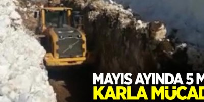 Mayıs ayında 5 metre karla mücadele