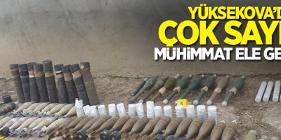 Yüksekova'da çok sayıda mühimmat ele geçirildi