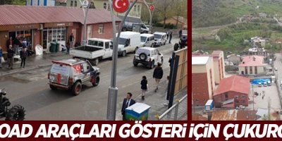Off-road araçları gösteri için Çukurca'da