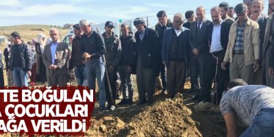 Gölette boğulan amca çocukları toprağa verildi