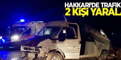 Hakkari’de trafik kazası:2 yaralı