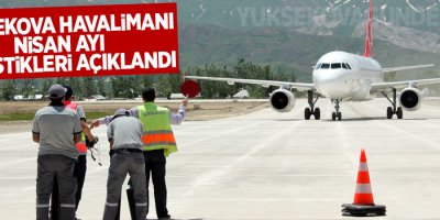 Yüksekova Havalimanı Nisan ayı istatistikleri açıklandı
