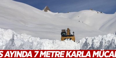 Mayıs ayında 7 metre karla mücadele