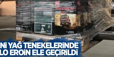 Madeni yağ tenekelerinde 163 kilo eroin ele geçirildi