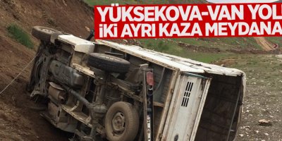 Yüksekova-Van karayolunda iki kaza