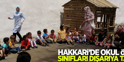 Hakkari’de okul öncesi sınıfları dışarıya taşındı