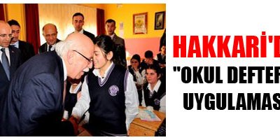 Hakkari'de 'Okul Defteri' uygulaması