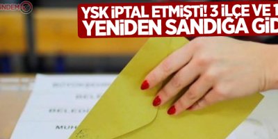 YSK iptal etmişti! 3 ilçe ve 1 belde yeniden sandığa gidiyor