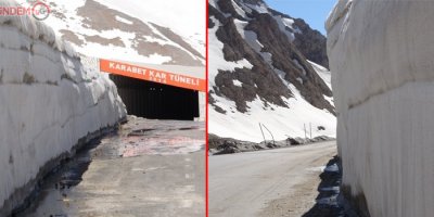 Haziran ayında 4 metre kar!