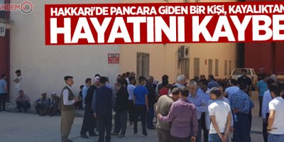 Hakkari'de pancara giden Bir kişi, kayalıktan düşerek hayatını kaybetti