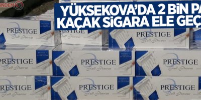 Yüksekova’da 2 bin paket kaçak sigara ele geçirildi