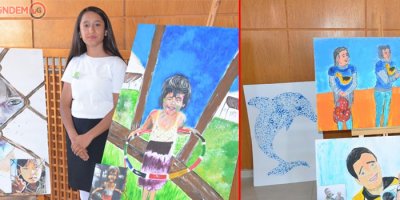 Yüksekovalı öğrenciler, acı fotoğrafları umuda çevirdiler