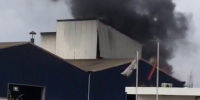 Hurda fabrikasındaki atık yağ tankı patladı