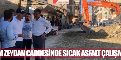 Nedim Zeydan Caddesinde Sıcak Asfalt Çalışması