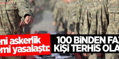 Yeni askerlik sistemi yasalaştı: 100 binden fazla kişi terhis olacak