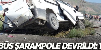 Minibüs şarampole devrildi: 1 ölü