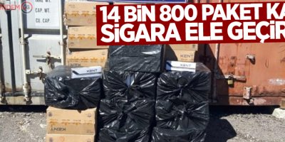 14 bin 800 paket kaçak sigara ele geçirildi