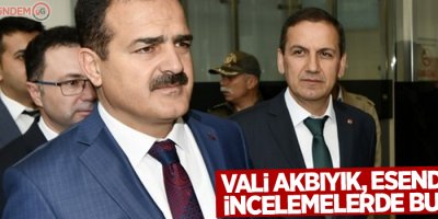 Vali Akbıyık, Esendere'de incelemelerde bulundu