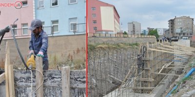 Yüksekova’da dere ıslah çalışması devam ediyor