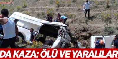 Van'da minibüs takla attı: Ölü ve yaralılar var