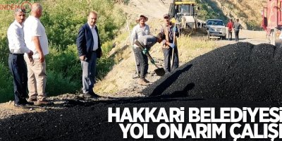 Hakkari Belediyesinden yol onarım çalışması