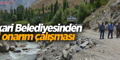 Hakkari Belediyesinden yol onarım çalışması