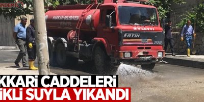 Hakkari caddeleri tazyikli suyla yıkandı