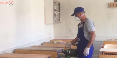 Hakkari’deki okullar dezenfekte edildi