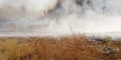 Şanlıurfa'da boşaltılan mülteci kampında yangın